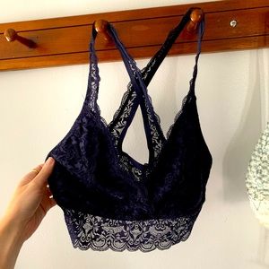Navy lace bralette